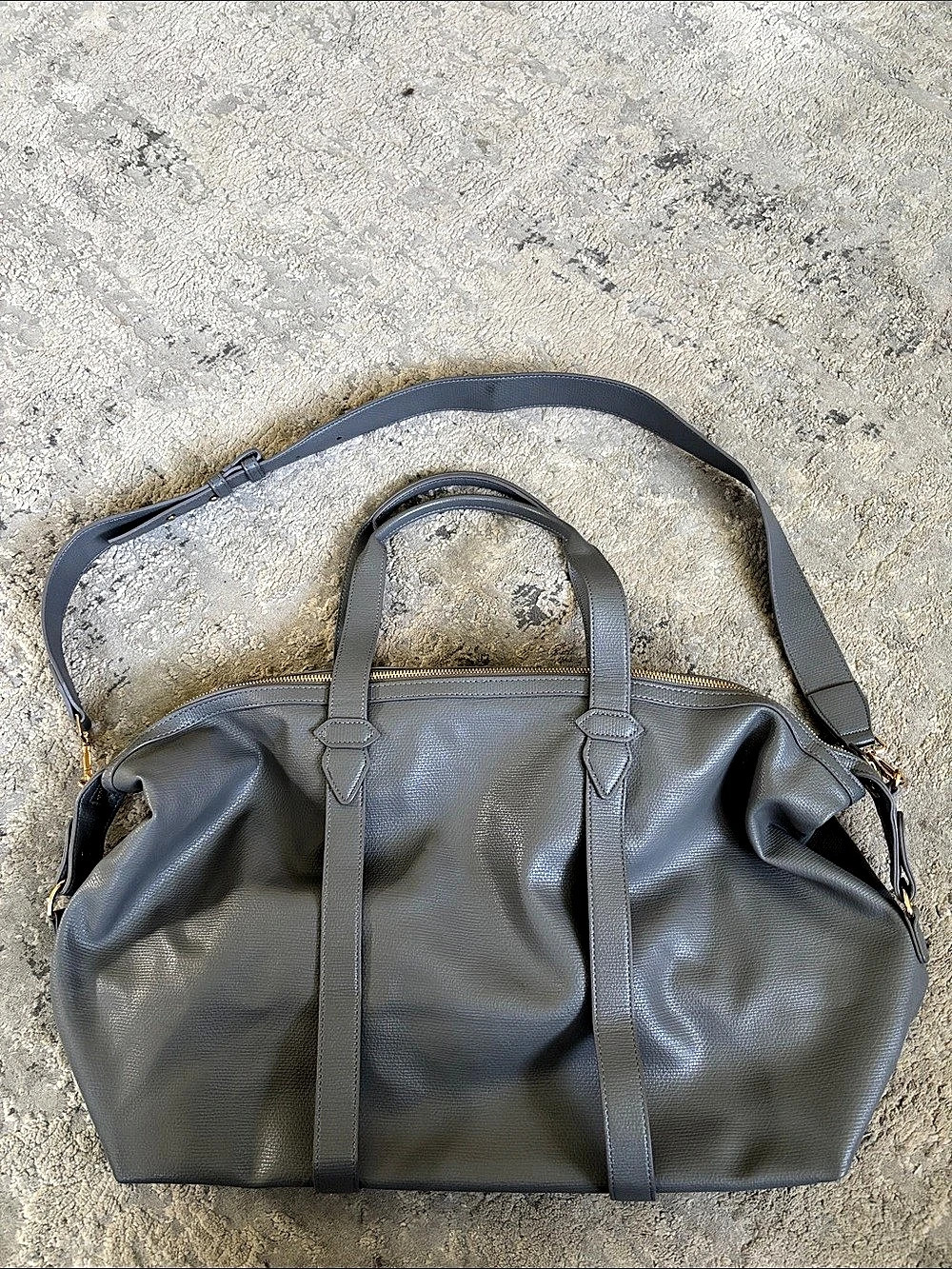 Miu Gray Leather Tote Bag